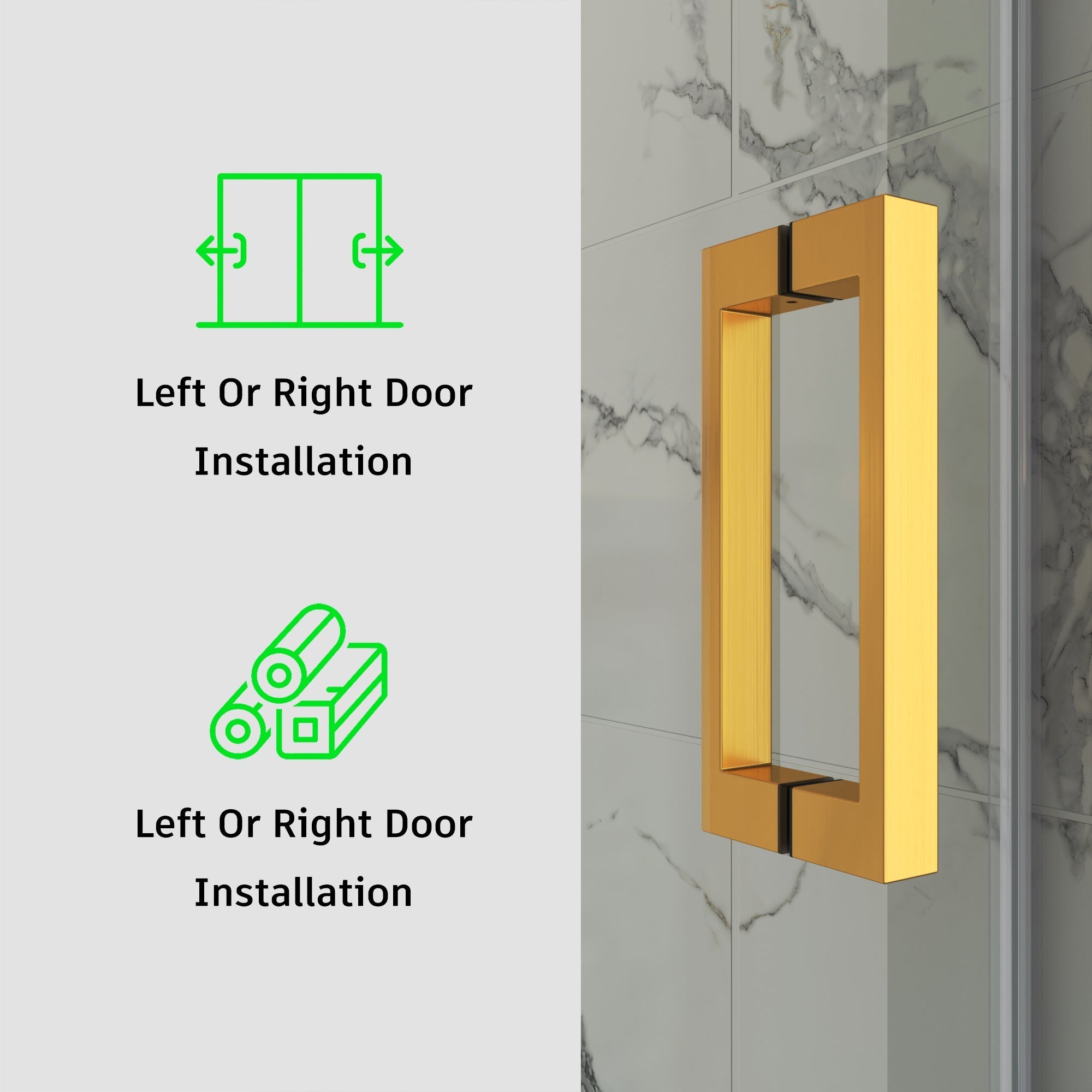 Frameless Single Sliding Bathtub Shower Door – Model BS05