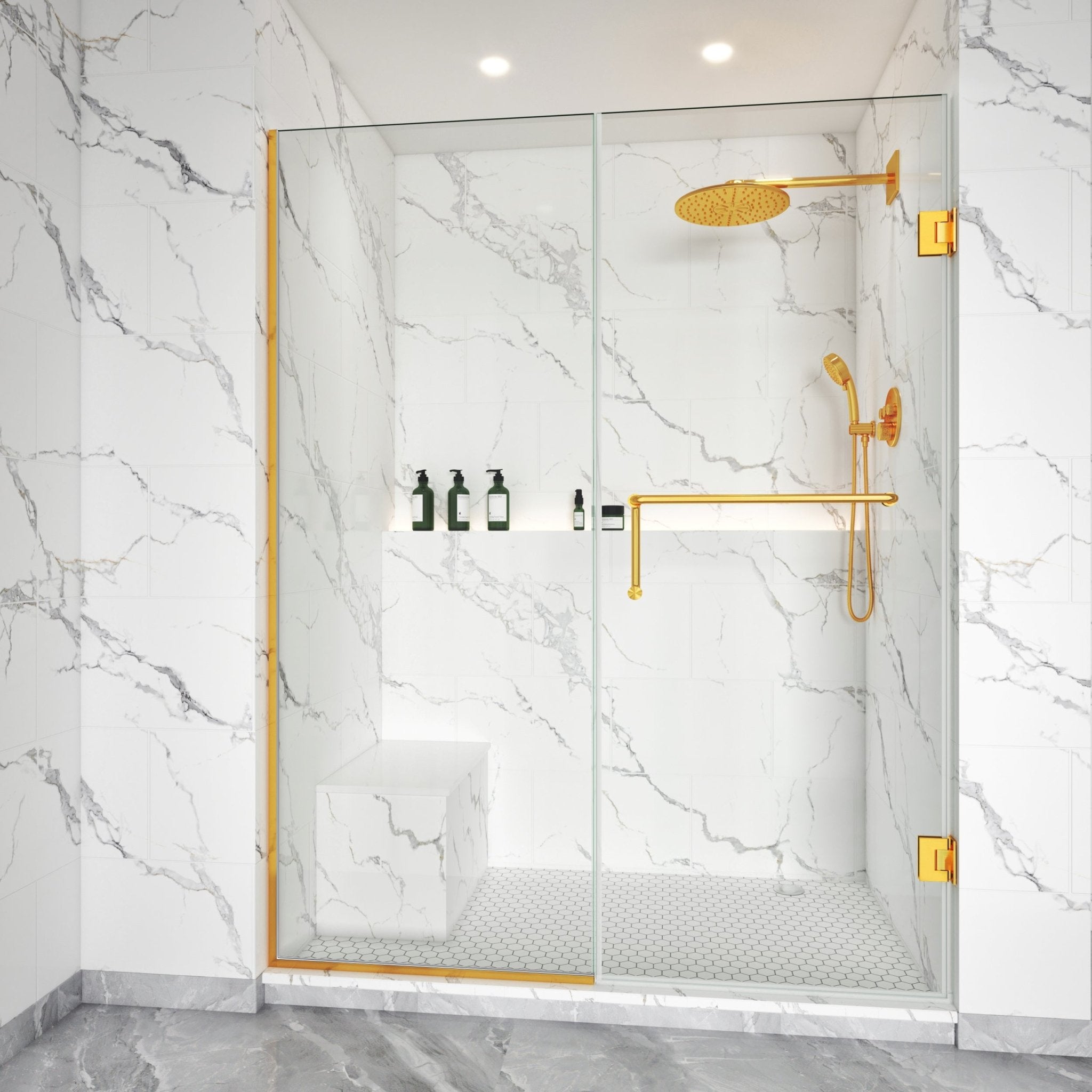 Semi-Frameless U-Channel Swing Shower Door – 76" – Model BC08